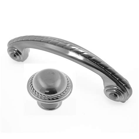 designer brushed nickel cabinet knobs